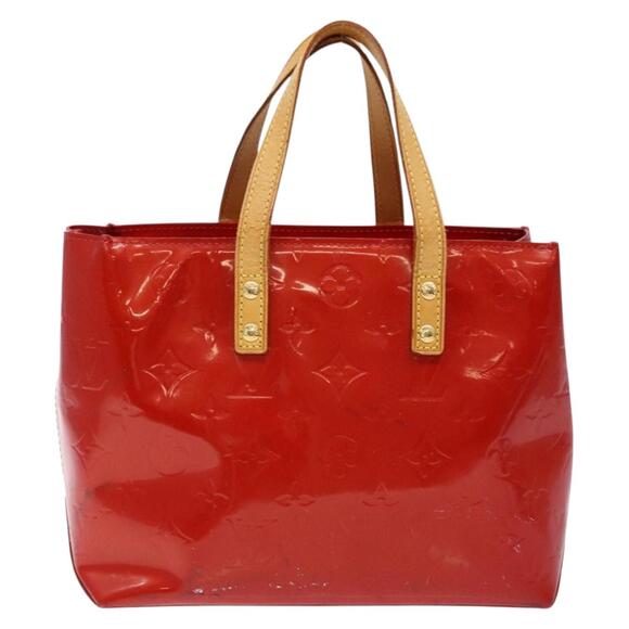 LOUIS VUITTON Monogram Vernis Reade PM Hand Bag Red Rouge M91088 - Picture 2 of 16
